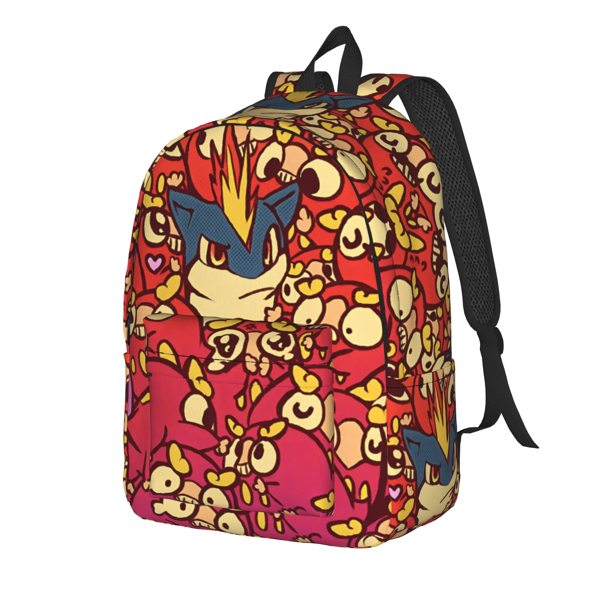 Fashion Cartoon Pokemon Theme Backpack  Mochilas Cool For School Zipper Closure Rucksack