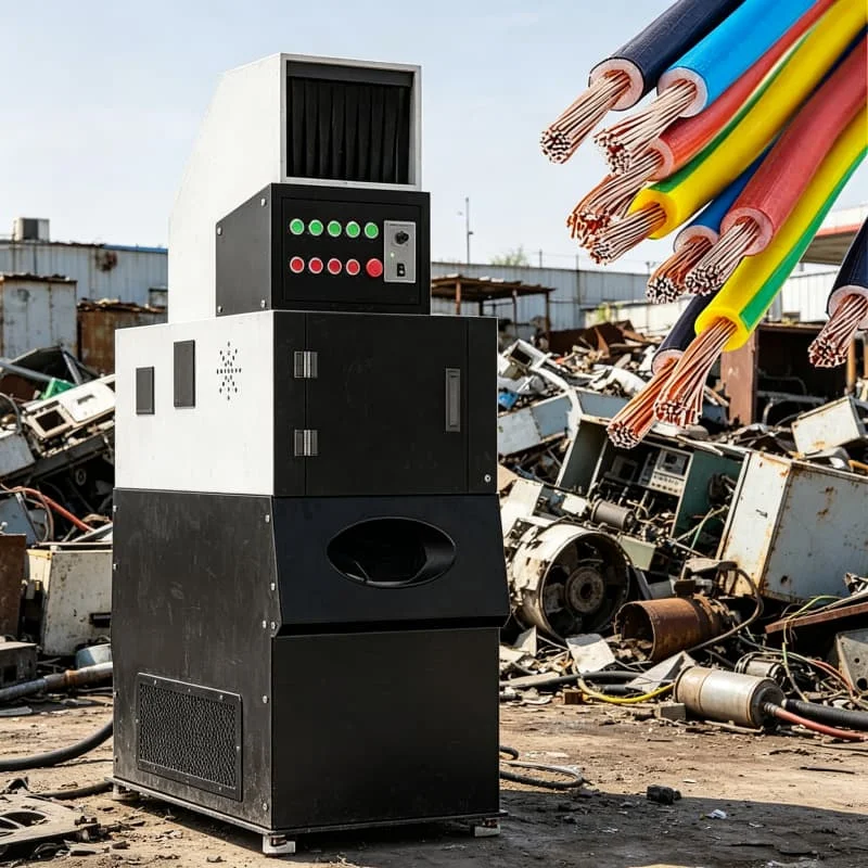 Vibrating Screen Box Frequency Transducer Controlled Cable Separator Adjustable Frequency Different Wire Types Mixed Cable Scrap