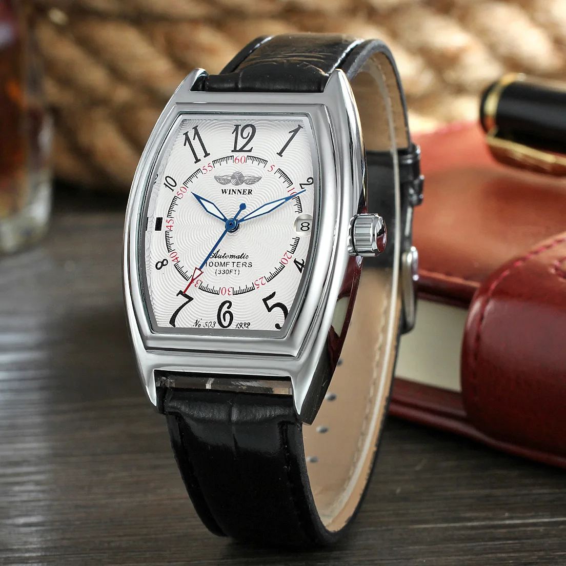 Top marka luksusowy zwycięzca oryginalna replika zegarka datownik mechaniczne zegarki automatyczne Tonneau dla mężczyzn eleganckie reloj hombre