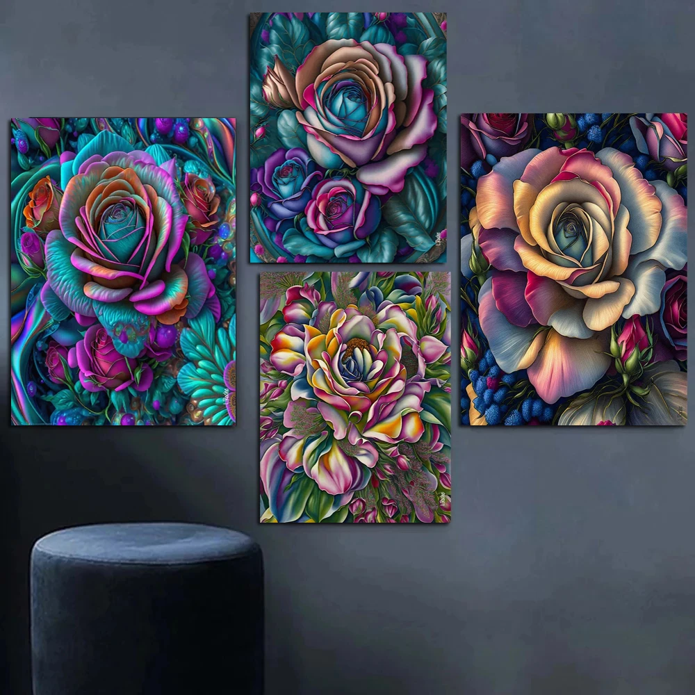 Nordic Flower Diamond Painting Beautiful Plants Cross Stitch Kits Pictures Full Diamond Mosaic For Living Room Decoration