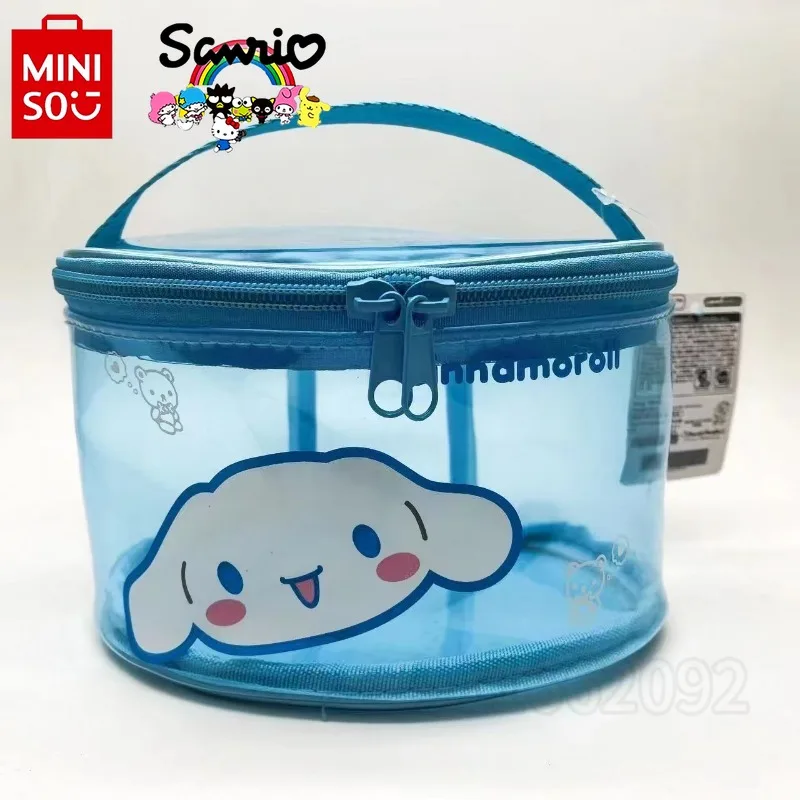 Sanrio Kuromi's New Transparent Cosmetic Bag Cartoon Cute Women's Portable Cosmetic Bag Fashion Wash Bag Waterproof High-quality