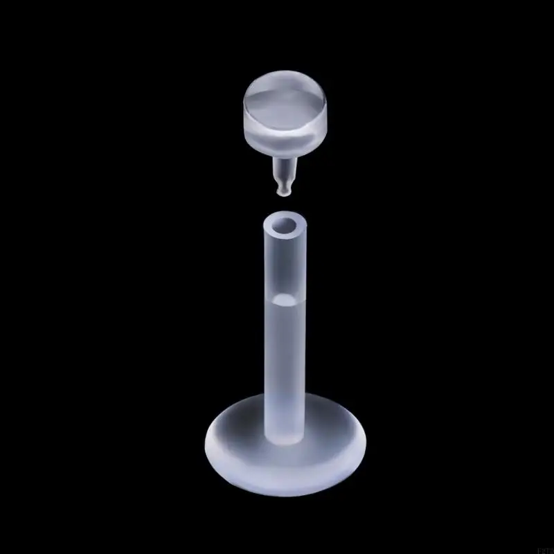 F2TD 10 قطع من حلقات الشفاه الشفافة المرنة الزنمة الغضروفية ثقب المجوهرات #3