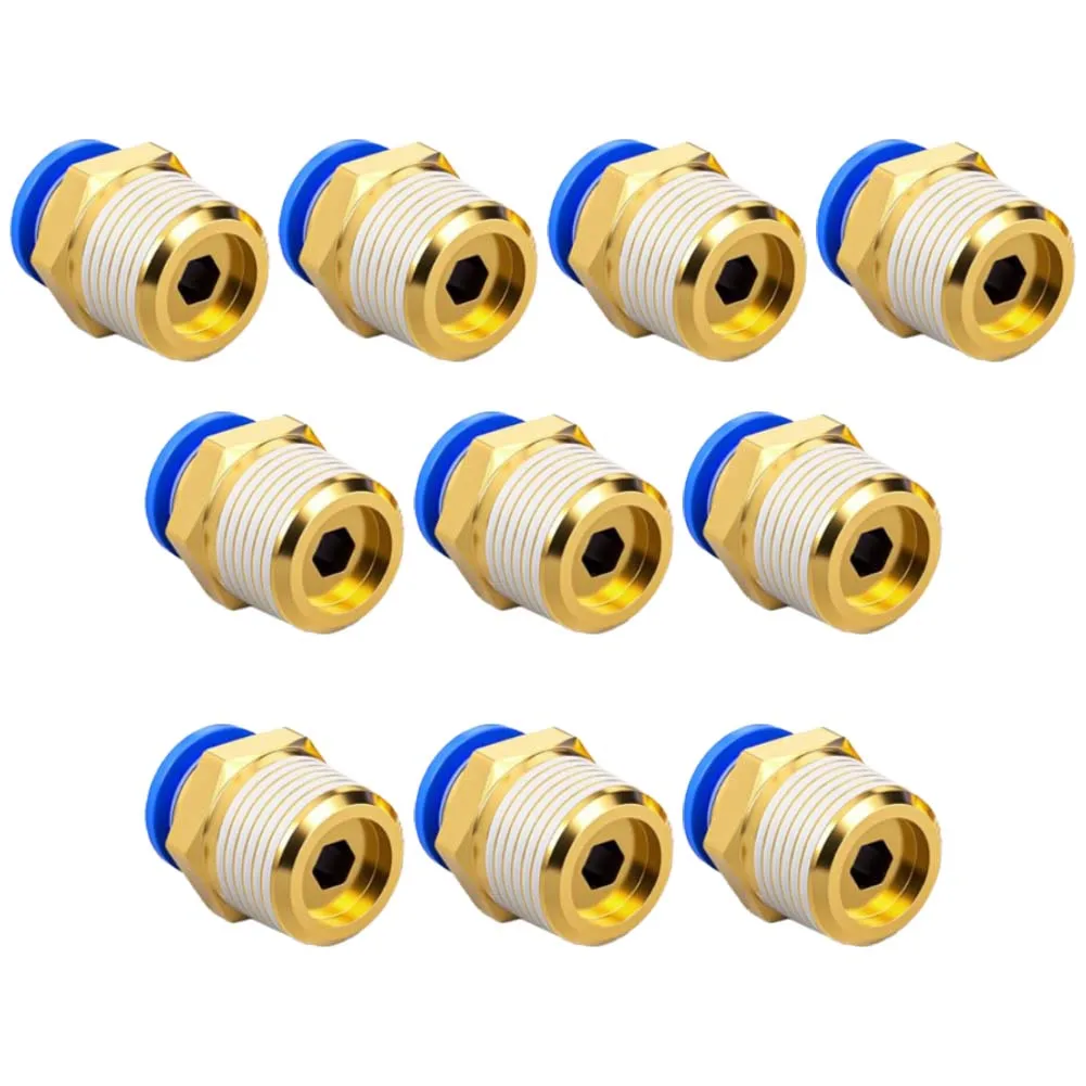 Air Fitting PC6-02 Fitting For Larger Installations High Pressure Resistant Leakage Prevention Long-lasting For PA Tubes