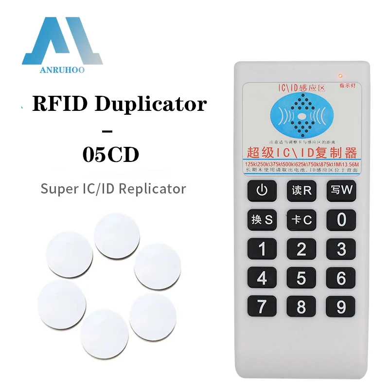 

New Smart Chip RFID Card Reader 13.56Mhz NFC Tag IC Token Writer 125/250/375/500Khz Copier ID Key T5577 Badge Clone Duplicator