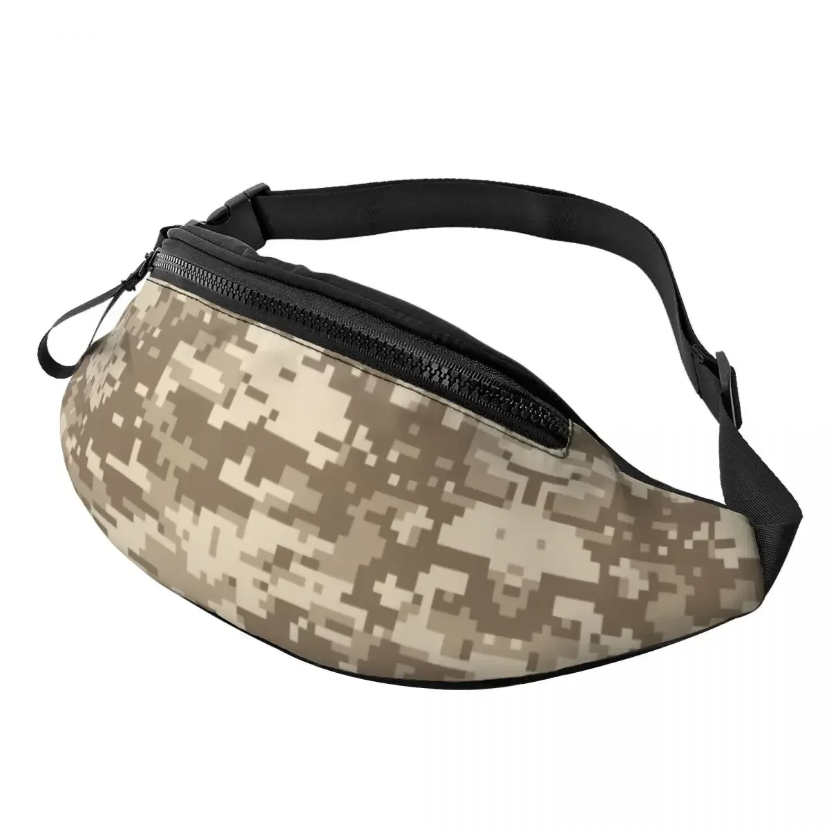 Desert Digital Camo Fanny Pack Women Men Multicam  Camouflage Crossbody Waist Bag for Traveling Phone Money Pouch