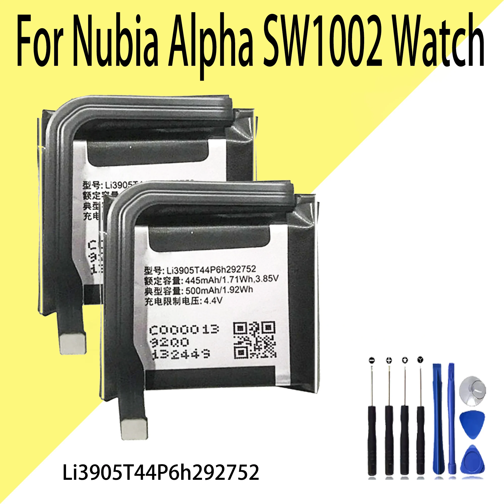 

100% high capacity Li3905T44P6h292752 Battery For Nubia Alpha SW1002 Smart Watch Batteries