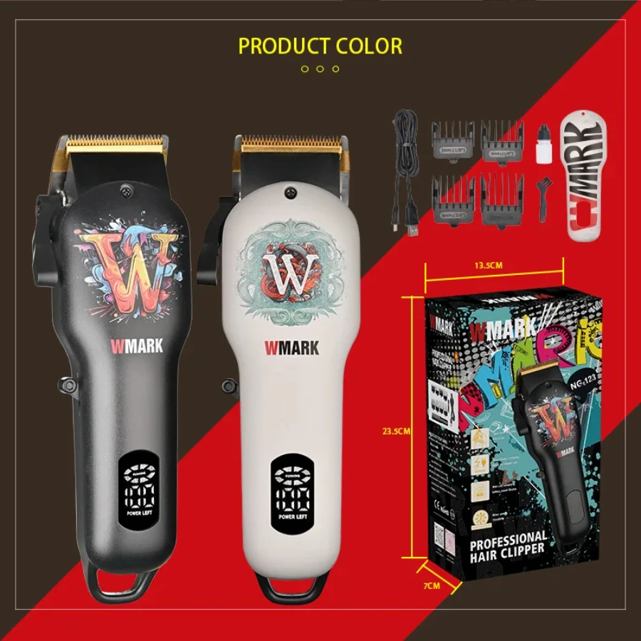 

WMARK NG-123 Hair Clippers For Men,electric fader Oil head electric clippers hot sale charging hair cutting salon