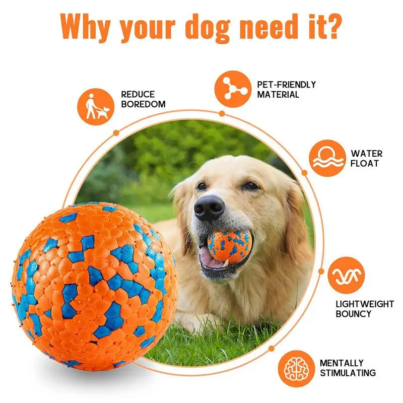 Pets toys Floating Ball Durable Puppy High Elastic Teething Ball Bouncy Tennis Ball for Dogs Aggressive Chewers Large  Small Dog