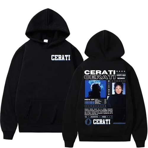 Sudaderas gráficas del rapero Gustavo Cerati Tour 2025 para hombres y mujeres, sudaderas con capucha de música Pop Harajuku, jerséis informales de gran tamaño a la moda