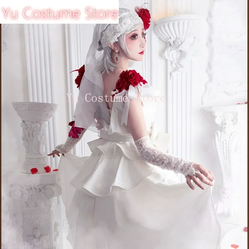 Identity V Vera Nair Scarlet Bride Flower Bridal Women Dress Cosplay Costume Cos Game Anime Party Uniform Hallowen Play Role