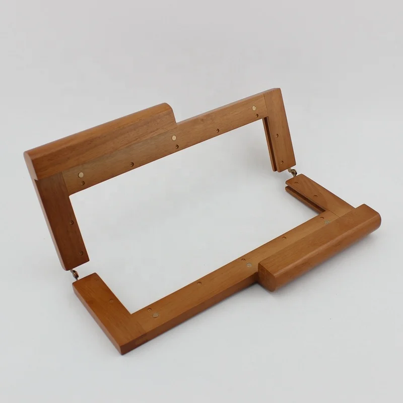 Wooden Handled Clutch Purse Frame 28cm Rectangle natural clutch bag purse wooden frame handle black red brown with screws on