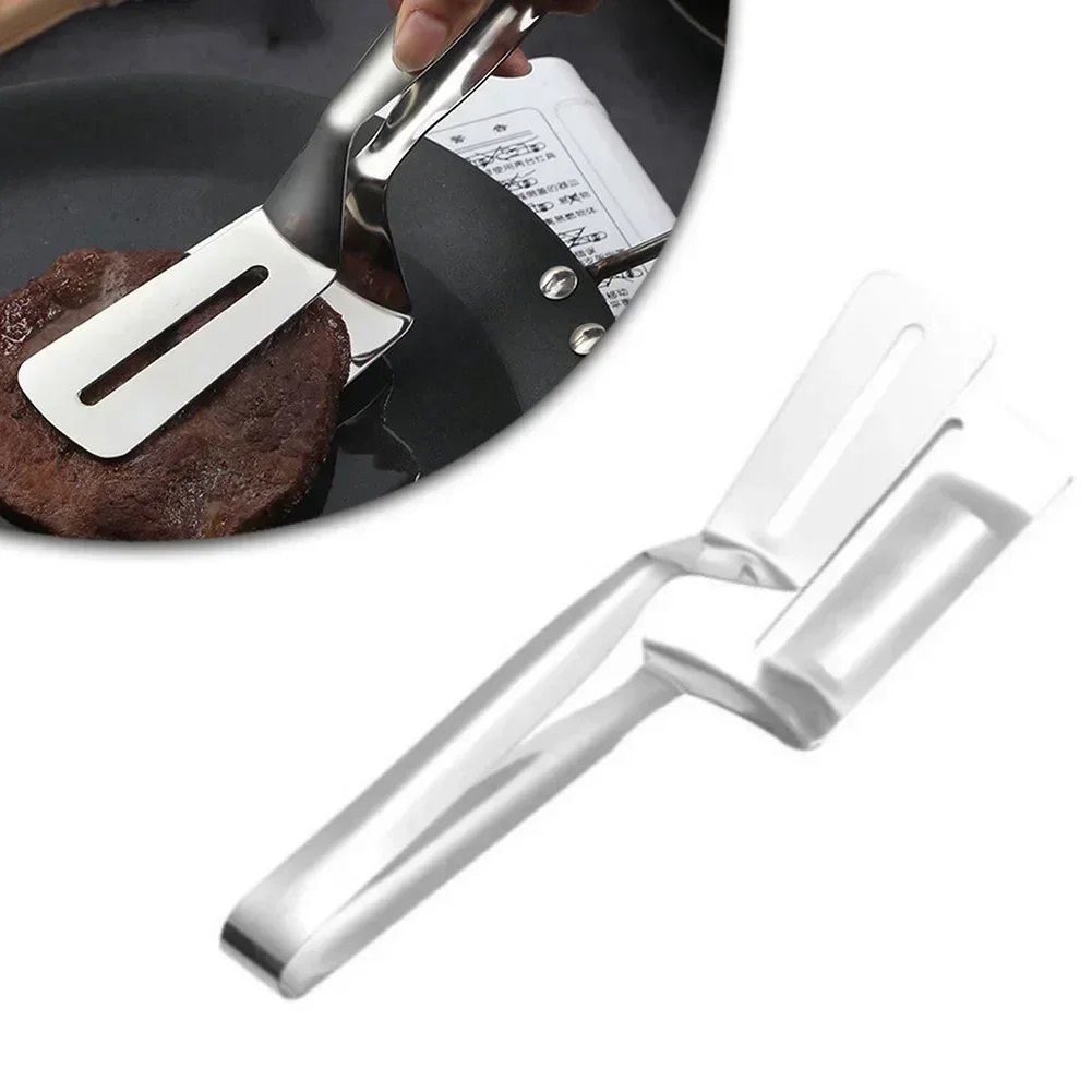 Cooking Scraper 3-in-1 Steak Clip Home Kitchen Slotted Clamp Design Comfortable Grip Dishwasher Safe For Cooking