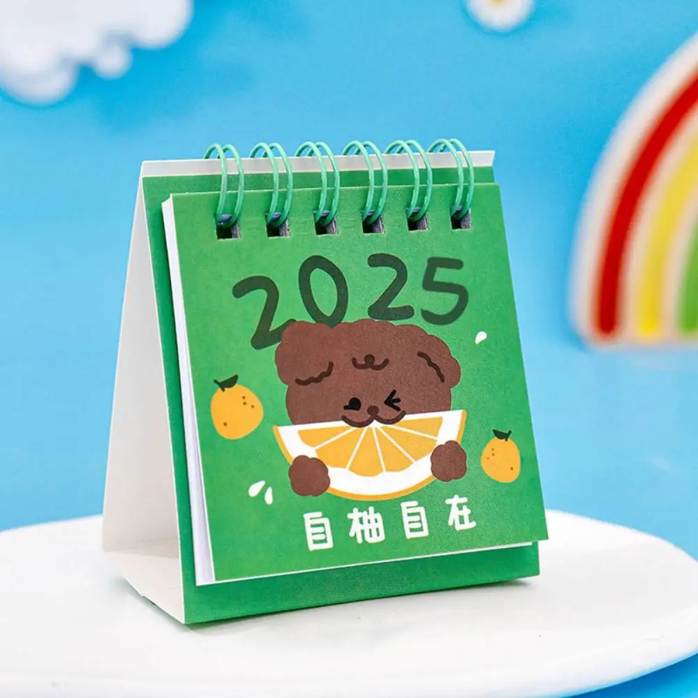 Cartoon Fruit 2025 Calendar Cute Mini Fruit Text Calendar Agenda Organizer Schedule Planner Mini Desktop Calendar Student