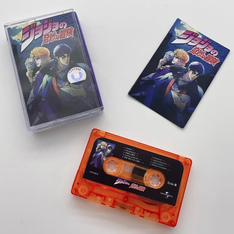 Anime JoJo's Bizarre Adventure Kujo Jotaro Cosplay Music Tapes Soundtracks Box Cartoon Tape Cassettes Collections