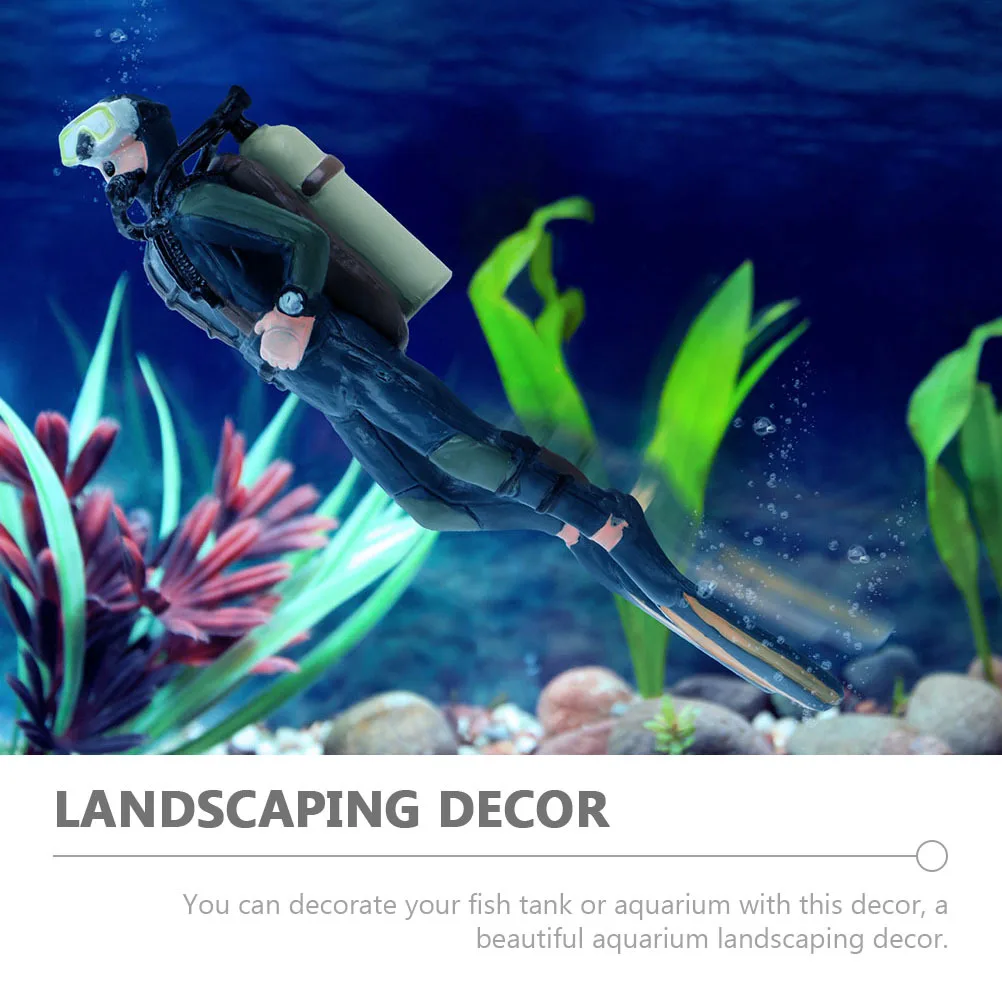 

2Pcs Aquarium Diver Ornament Floating Plastic Decor Fish Tank Decoration Simulation Landscape Fish Tank Accessories