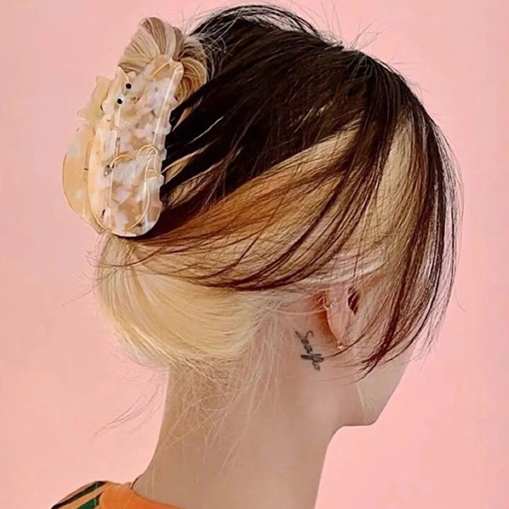 French Style Women Girls Acetate Texture Hair Claws Ponytail Holder Ragdoll Cat Amber Cat Clips Sweet Hairpins