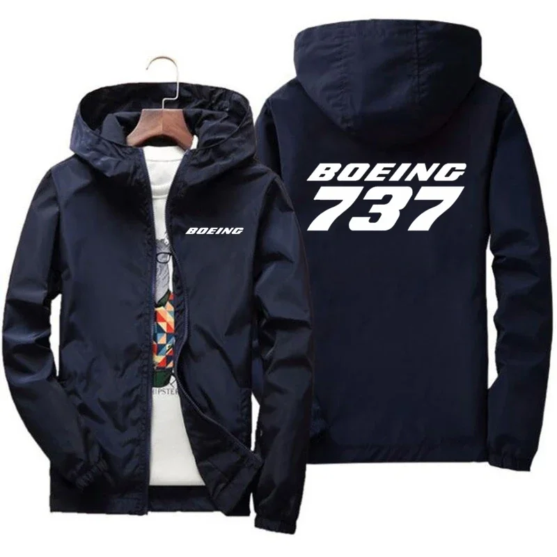 Men's Hooded Windbreaker Jackets, Bomber Jacket, Casual Coats, Printed Jackets, Sportswear, Fashion Outwear, Boeing 737