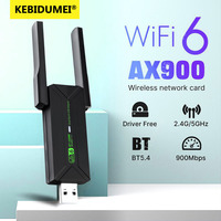 900Mbps WiFi 6 Bluetooth 5.4 Wireless Network Card USB Adapter Dual Band 2.4/5G High Gain Antenna Wifi Receiver for Win 11/10