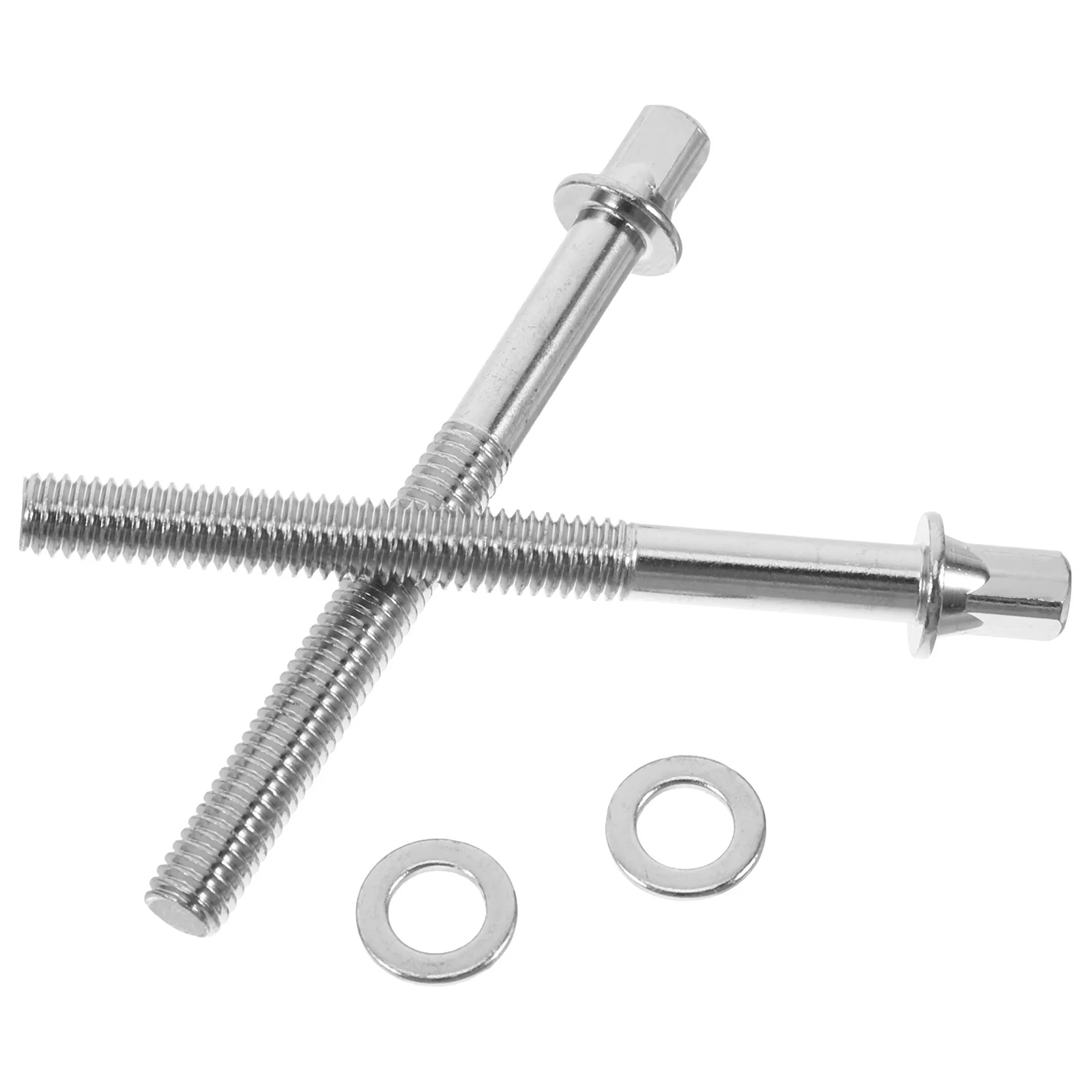 

2Pcs 60mm Drum Tension Screws Stainless Steel Mounting Fasteners Lightweight Easy Carry Use for Drum Lugs Silver