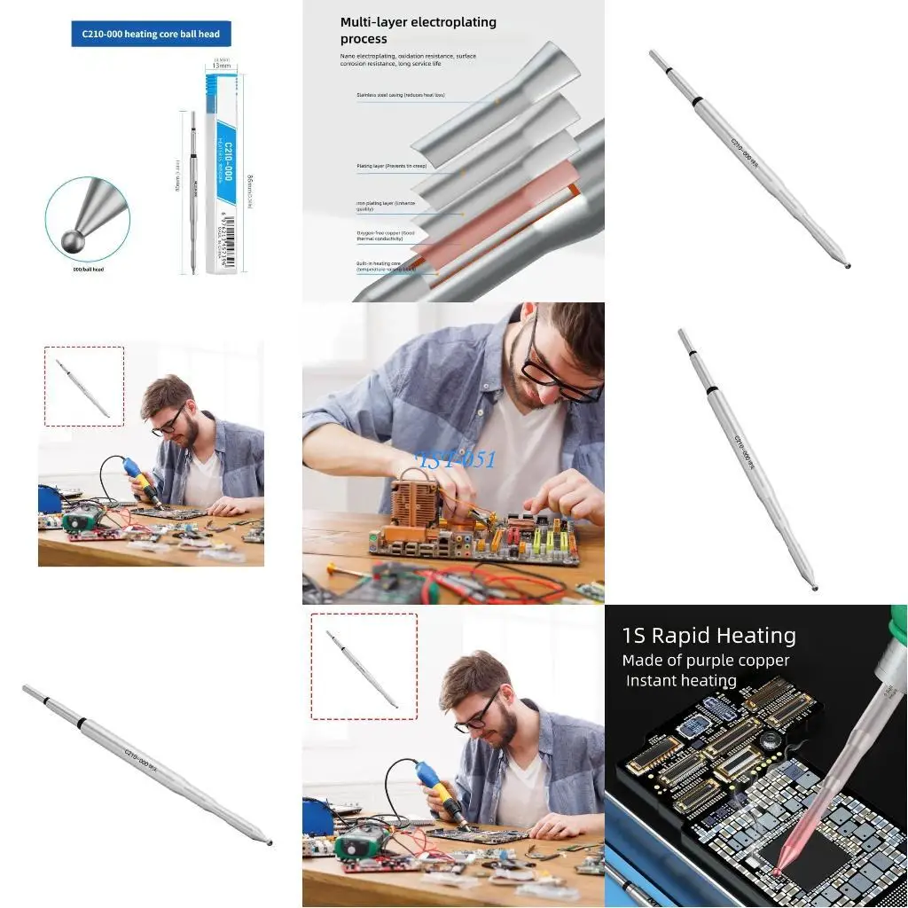 

E15A High Performances Welding Tip Rapid Temperature Rise Sturdy Construction Soldering Accessories For Continuous Use