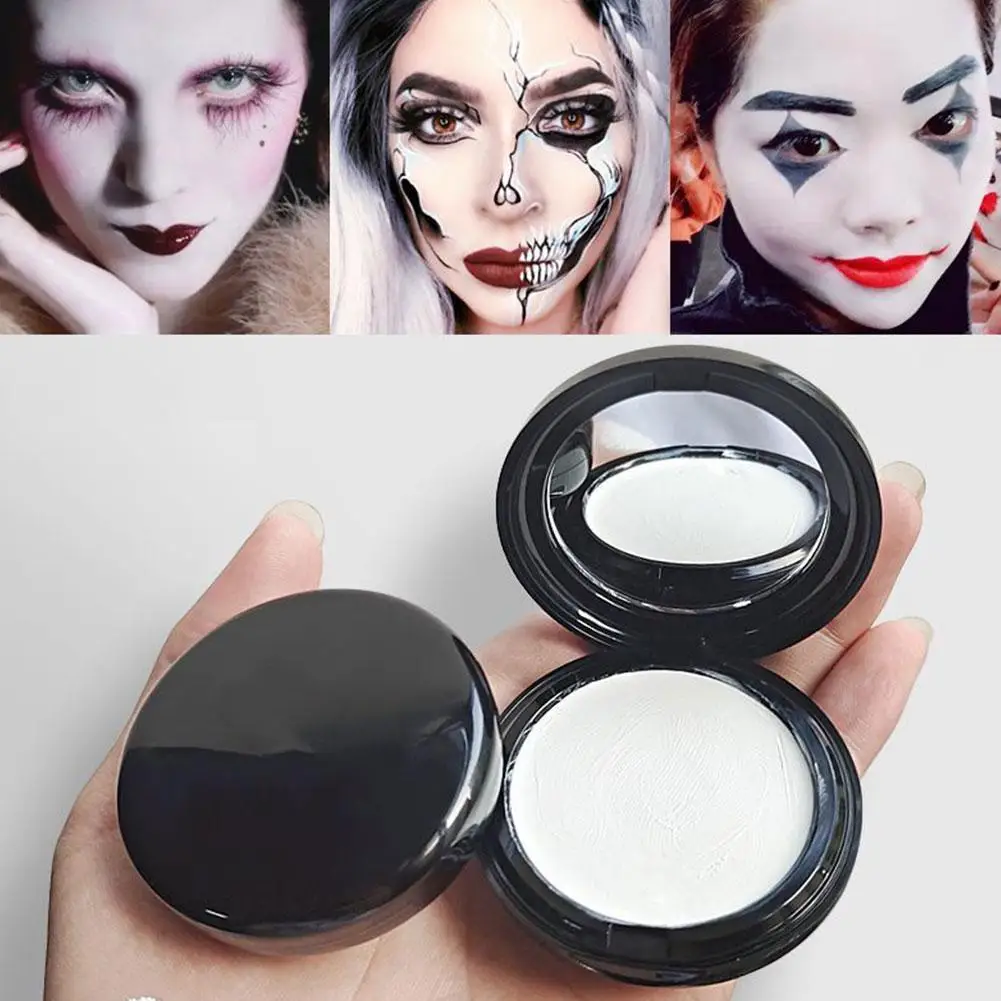 White Makeup Foundation Cream Concealer Cosplay White Halloween Zombie Paint Cream Face Body Zombie Face Clown Make-Up