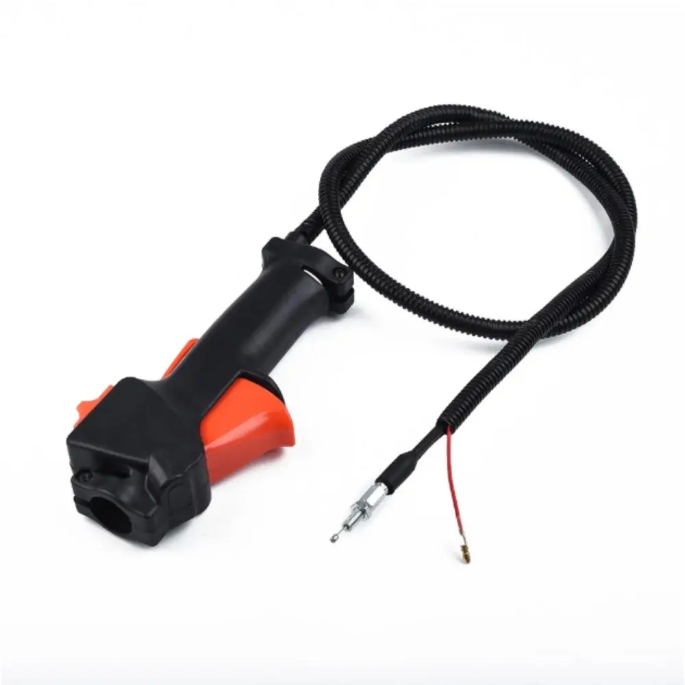 Black Handle Lawn Mower Switch 26mm Tube Direct Throttle Trigger Kill Switch On Off Switch Clamp Design Throttle Cable Handle