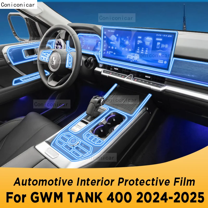 

For Great Wall TANK 400 2024 2025 Panel Navigation Automotive Interior Screen TPU Protective Film Cover Anti-Scratch