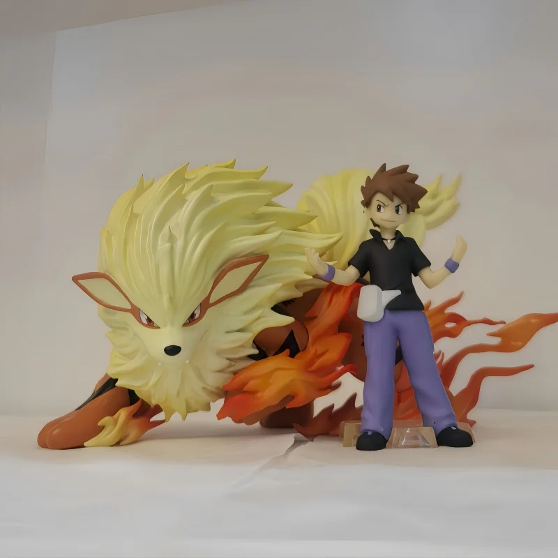 In Stock Original Bandai Shokugan POKEMON Scale World Kanto Region Green Arcanine Action Figure PVC Boxed Model Toys Gifts