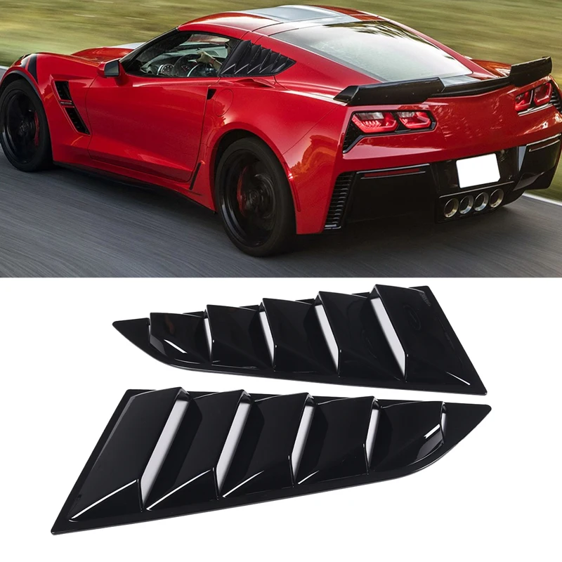 

For Chevrolet Corvette C7 2014-2019 ABS Rear Triangular Window Shutter Decorative Cover Exterior Modification Accessories