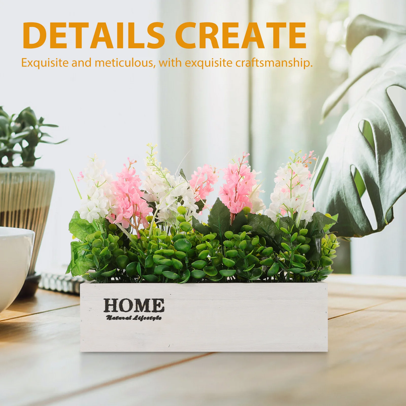 

Highly Realistic Potted Hyacinth Faux Flowers Versatile Decoration for Home Weddings Office Spaces Materials