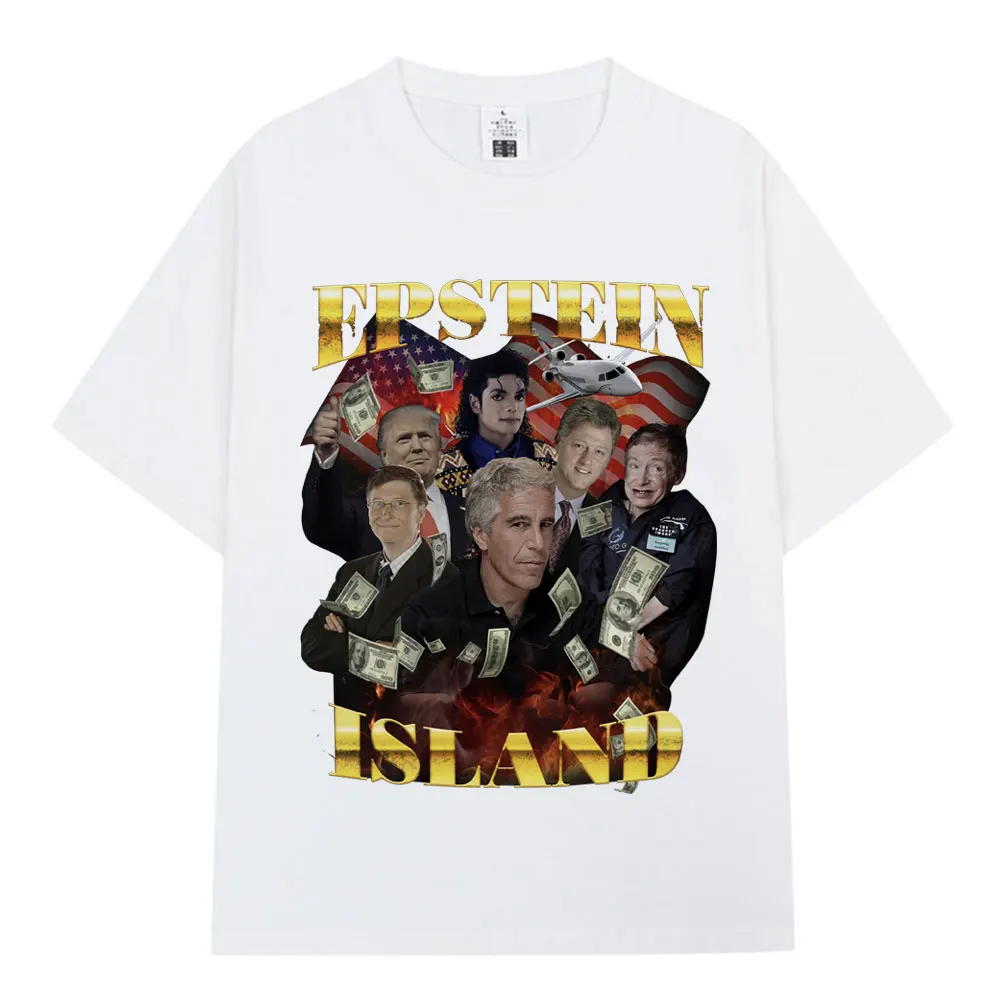 Jeffrey Epstein Graphic T Shirt Men Fashion Vintage Harajuku Short Sleeve T-shirt 100% Cotton Casual Oversized T-shirts Unisex