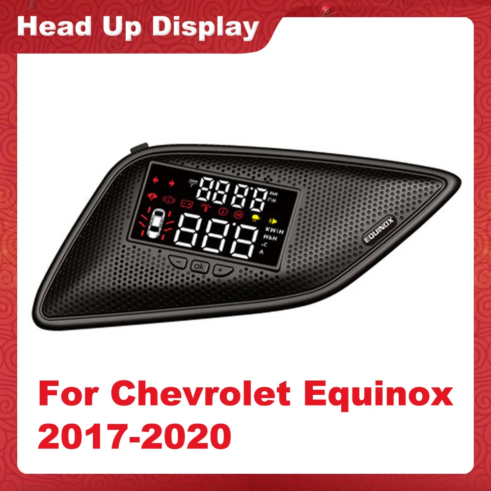 Para Chevrolet Equinox 2017-2024, accesorios electrónicos para coche, pantalla frontal, proyector de parabrisas HUD, pantalla de conducción segura