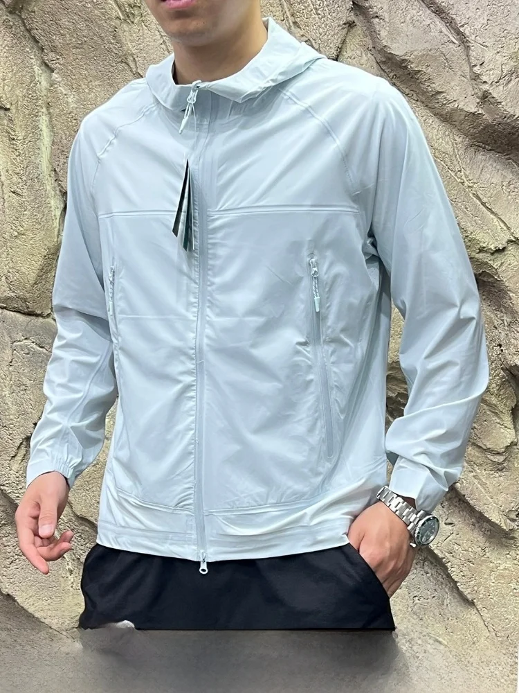 double-sided-wearable-seamless-sealed-skin-shirt-men's-quick-dry-elastic-nylon-polyester-blend-upf50-sunscreen-jacket