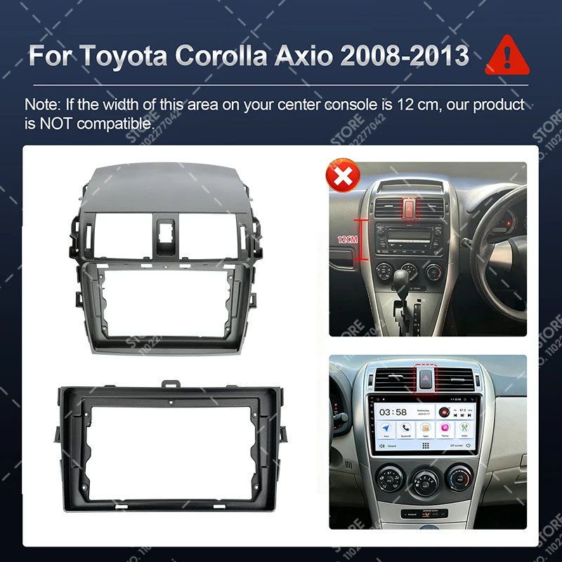 For Toyota Corolla Axio 2008-2013 9 Inch Car Frame Fascia Adapter Android Radio Dash Fitting Panel Kit Refitting Installation