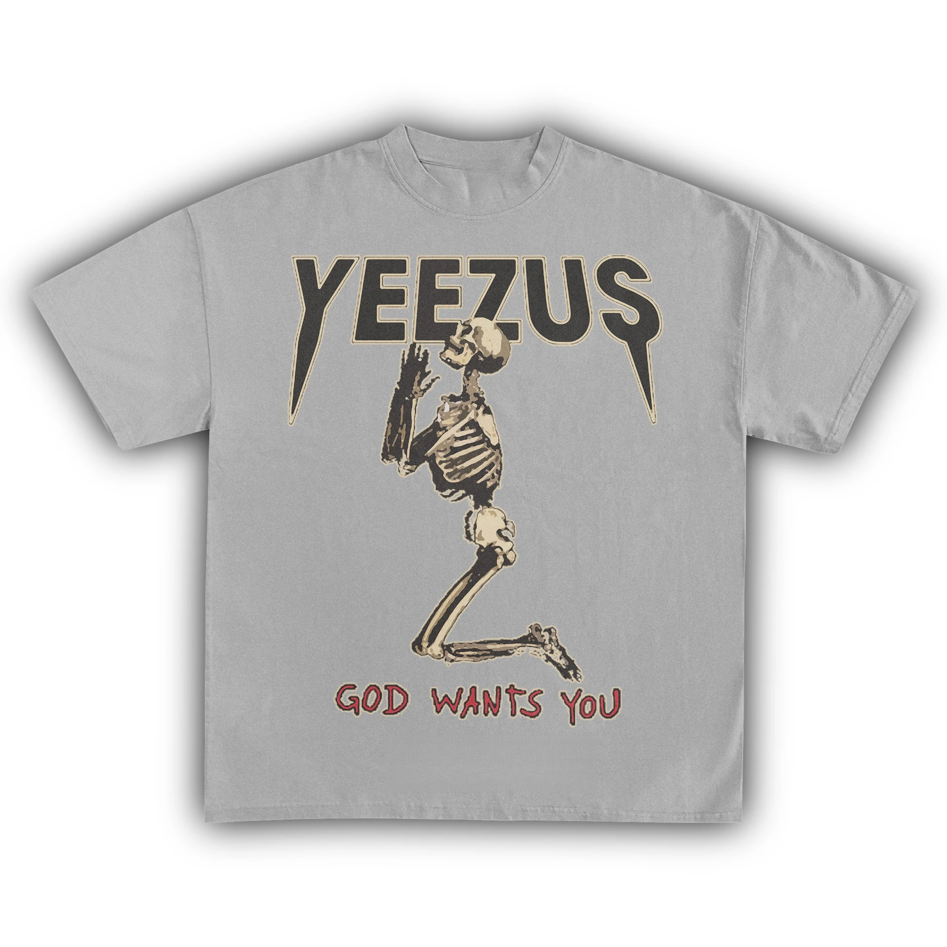 Yeezus Kanye West  American Rapper Cotton T-shirt Women Unisex Fans Essentials Short Sleeve Retro Tops Summer Vintage Print Tees