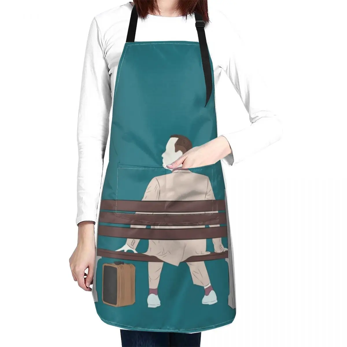 Forrest Gump Apron Kitchen Kawaii Accessories Kitchen Chef nail tech supplies Women's Dresses Apron