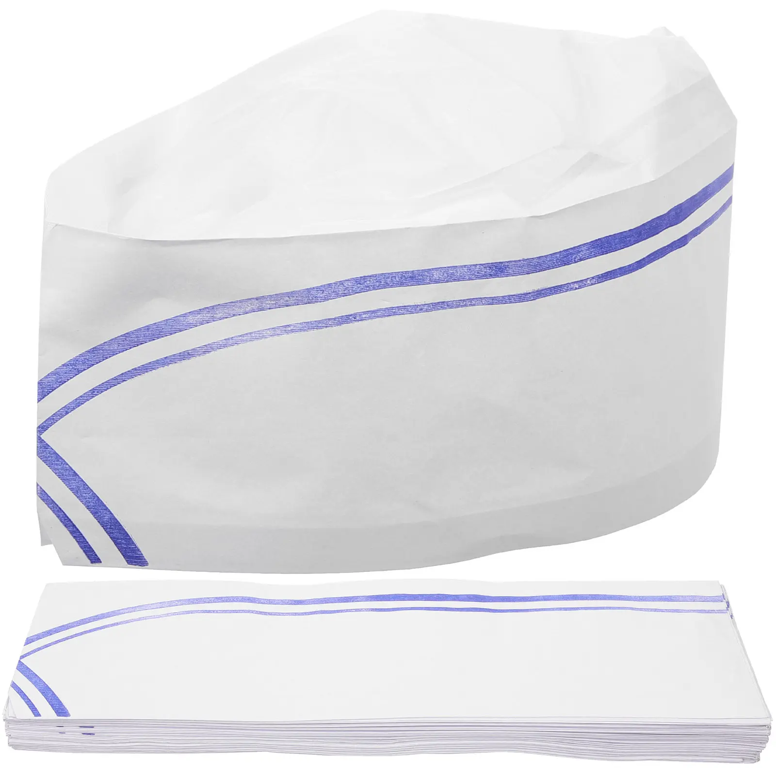 

40Pcs Disposable Chef Hat Thick Paper Cooking Hat Universal Fit for Kitchen Coffee Shop Food Market Restaurant School Stylish