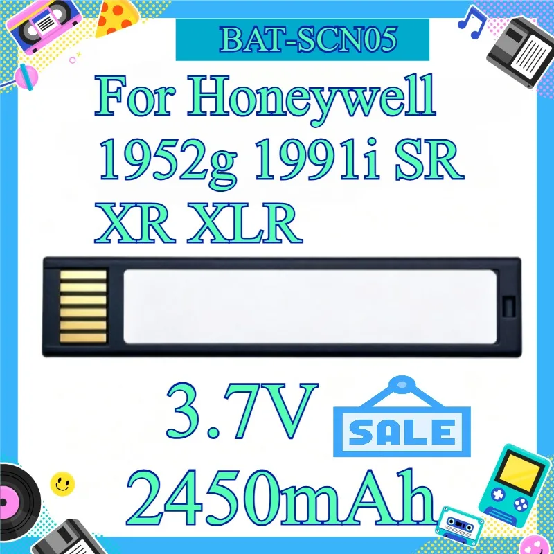 3.7V 2450mAh Replacement Scanner Battery For Honeywell BAT‑SCN05, Fits 1952g 1991i SR XR XLR