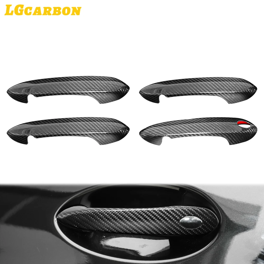 LGcarbon Dry Carbon Fiber Car Exterior Accessories For BMW X3 X4 X5 G30 Supra Door Handle Cover Trims 4Pcs