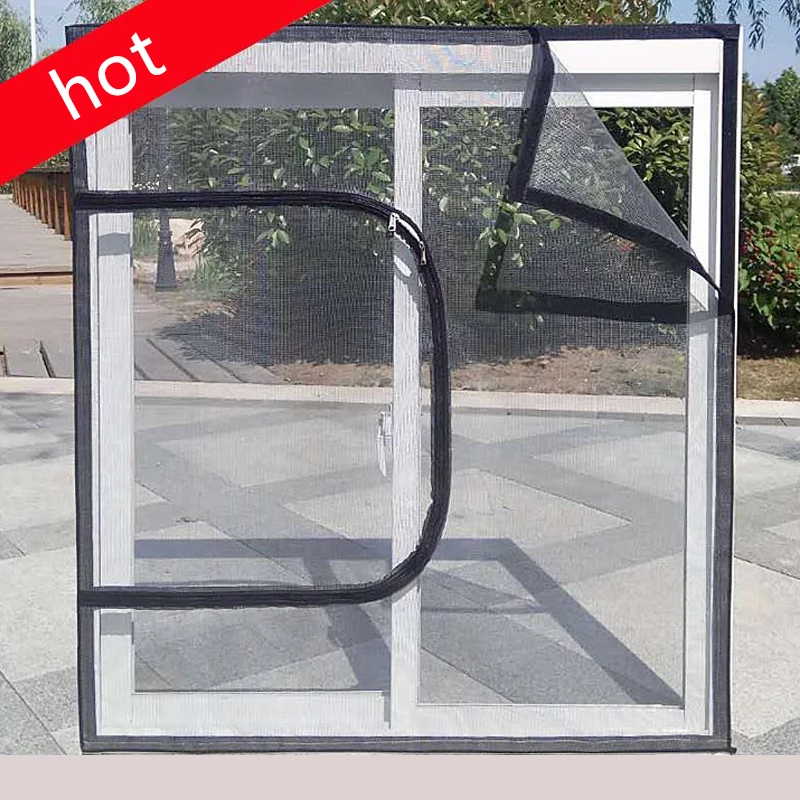 

Insect Window Screen Zipper Opening and Closing Self-Adhesive Mosquito-Proof Net Indoor Fly Curtain Mesh Invisible Customizable.