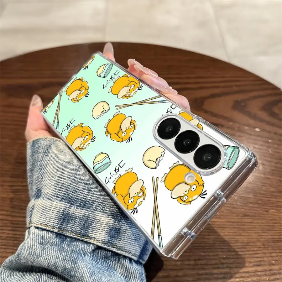 Japanese Anime Cute Pikachu Hard Phone Cover Case for Samsung Galaxy ZFold6 ZFold3 Z Fold 7 6 5 4 3 ZFold7 ZFold4 ZFold5