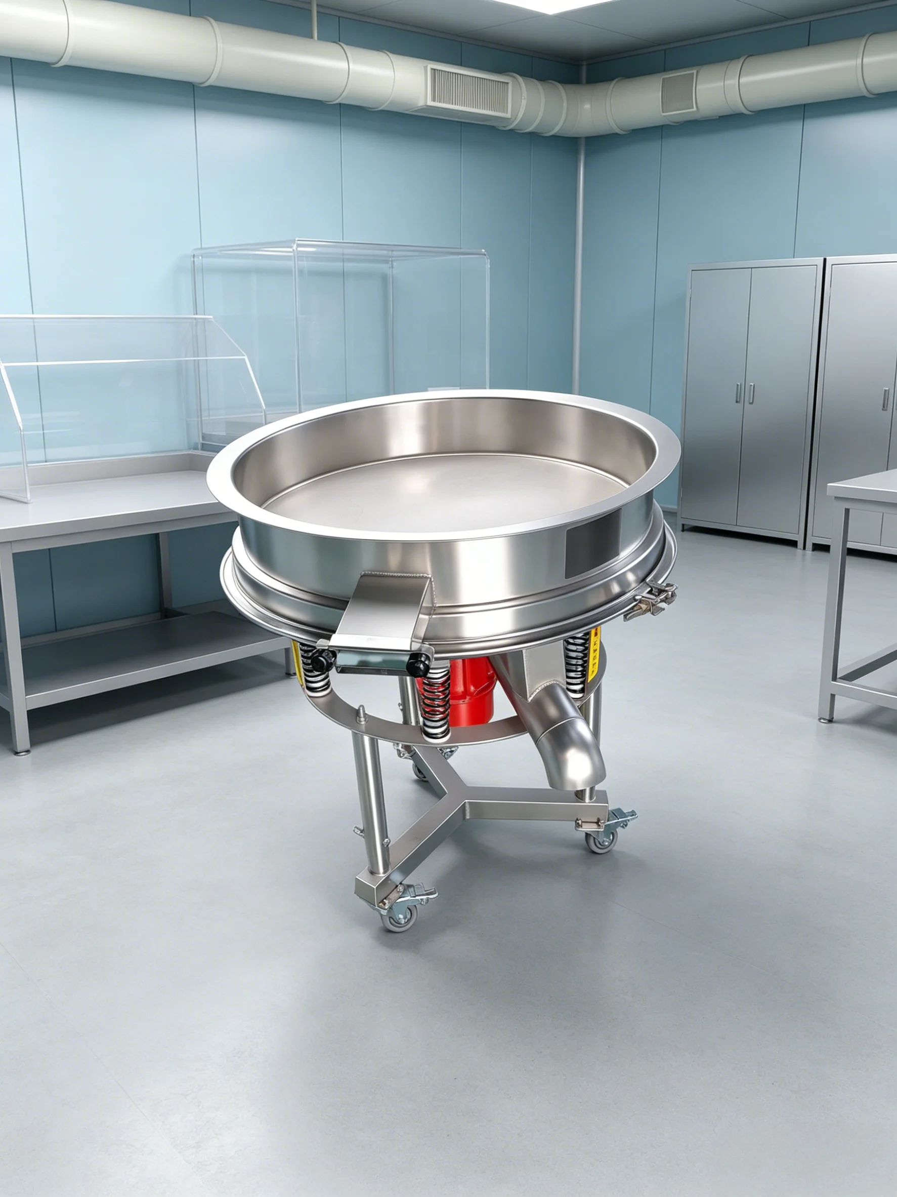 Sanitary Stainless Steel Cosmetic Powder Sifter Vibrating Sieve for Lotion Cream Liquid Filter High Frequency Sieving Machine
