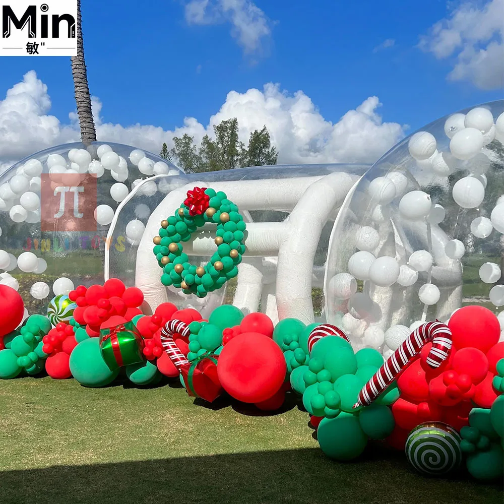 

Double Bubble PVC Inflatable House with Blower Instant Setup Outdoor Party Event Entertainment