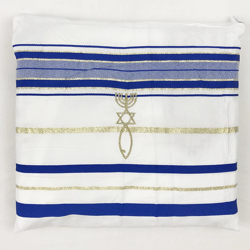 Jewish Tallit Prayer Shawl Men Women Traditional Stripes 130x180cm Large Size  Scarf Gift Shawl Tallit  Jewish Prayer Scarves