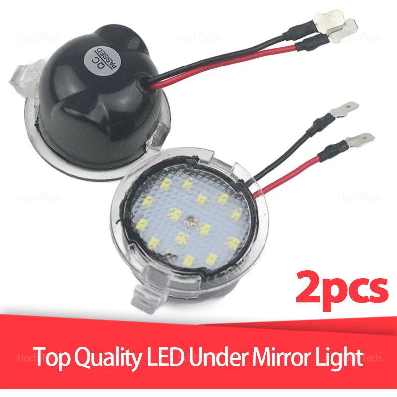 2Pcs Fusion Flex Taurus Expedition LED Side Under Mirror Welcome Light for Ford Edge Ranger F150 F-150 Mondeo Explorer White