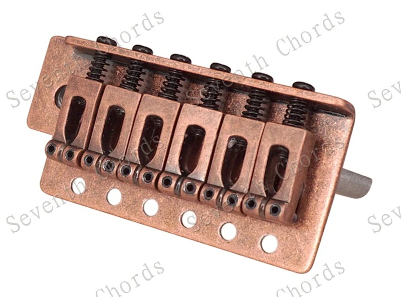 Ein Satz 6-saitiger konkaver Sattel-Tremolo-Brückensystem für E-Gitarren-Zubehörteile, Chrom, Schwarz, Kupfer, Rot zur Auswahl – Detail 40
