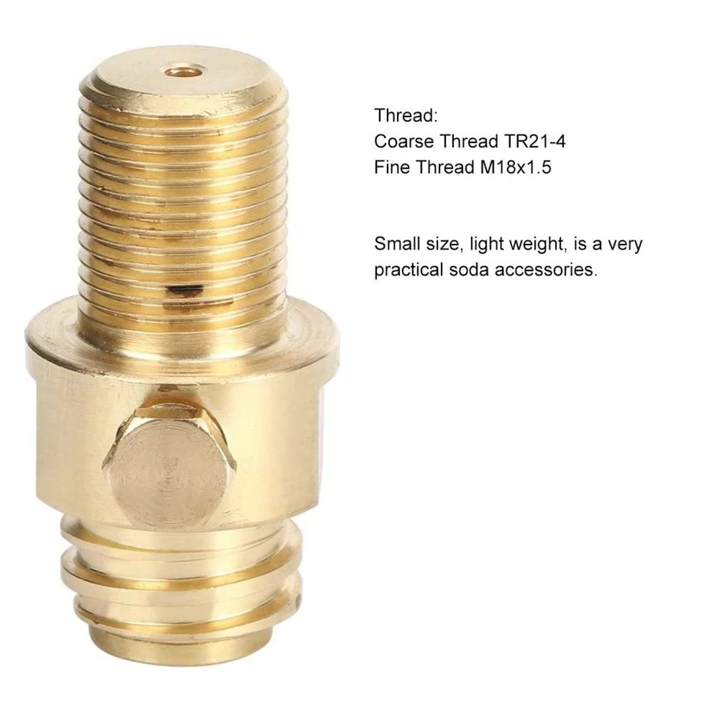 โซดาวาล์วกระบอก CO2อะแดปเตอร์ M18X1.5อะแดปเตอร์เติมกระบอกโซดาสำหรับถัง sodastream