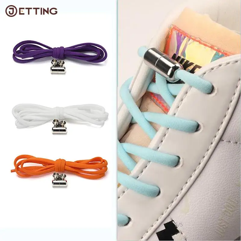 

Elastic No Tie Shoelaces Semicircle Shoe Laces Shoelace For Sneakers Quick Lazy Metal Lock Laces Shoe Strings For Kids And Adult