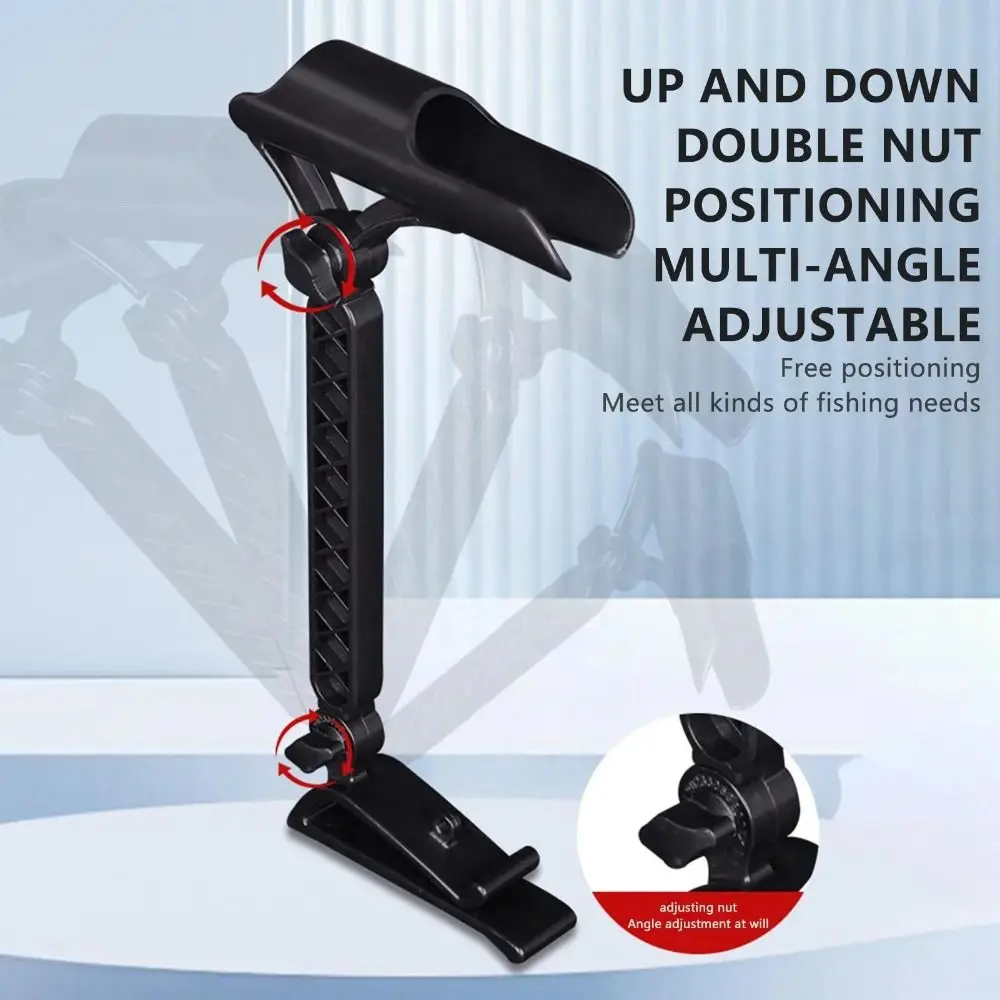 Clip on Bucket Rod Holder Adjustable Quick Release Ice Fishing Holder Foldable Universal Ice Fishing Pole Holder - Image 5