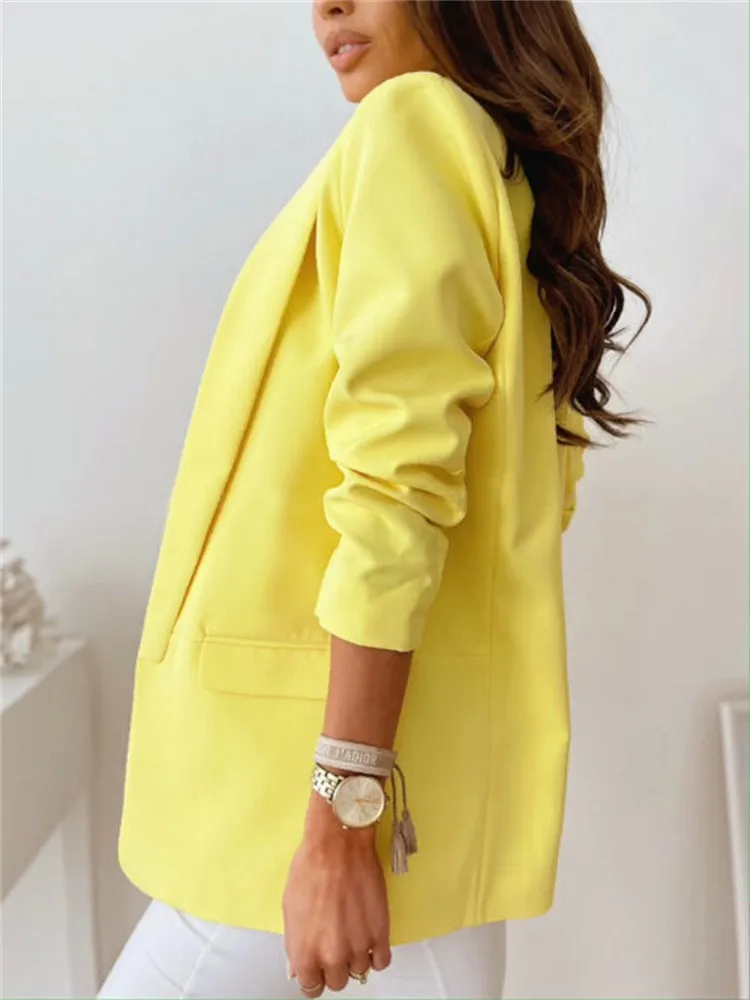 Autumn Europe and the United States cross-border new pure-color small long-sleeved jacket jacket
